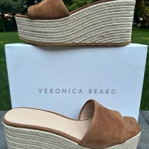 Veronica Beard Tan Espadrille Wedges! 🤎  🤎